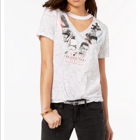 Star Wars Tops - Star Wars Junior choker neck graphic T-shirt sz L